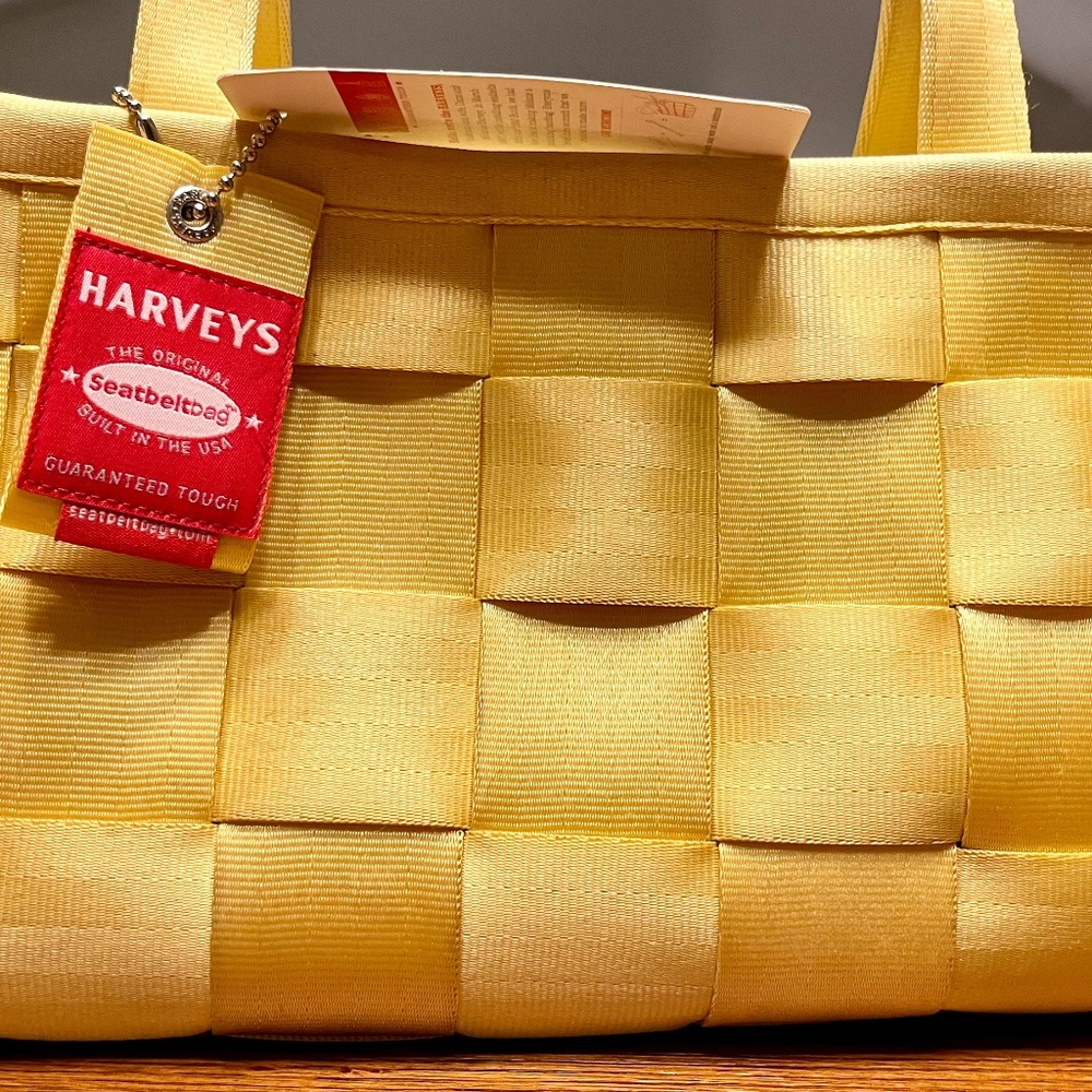 Harvey’s Harveys seatbelt bag satchel light yellow buttercup